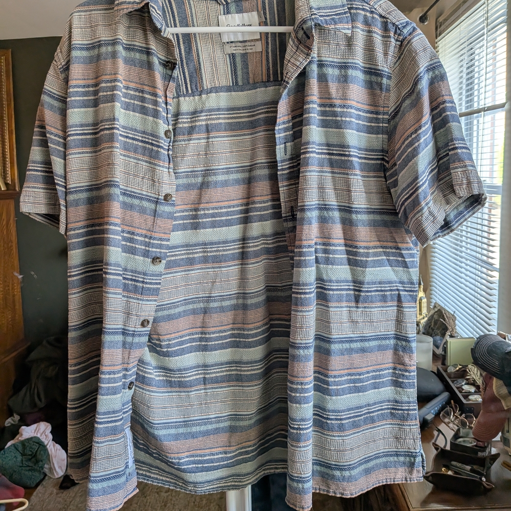 Goodfellow & Co Multicolor Striped Button Down Shirt
